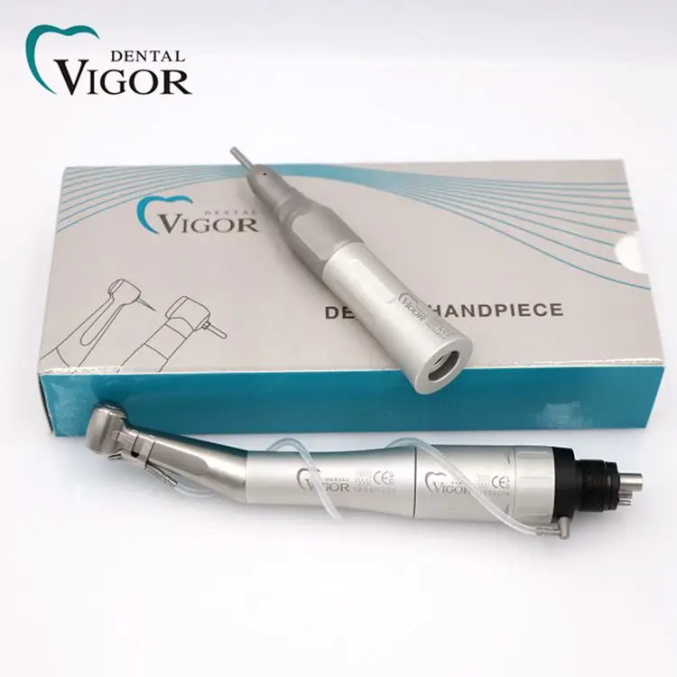 Vigor Dent al Low Speed FX Series Dentist Dent al Handpiece Straight Outer Water Spray Push Button Handpiece Set