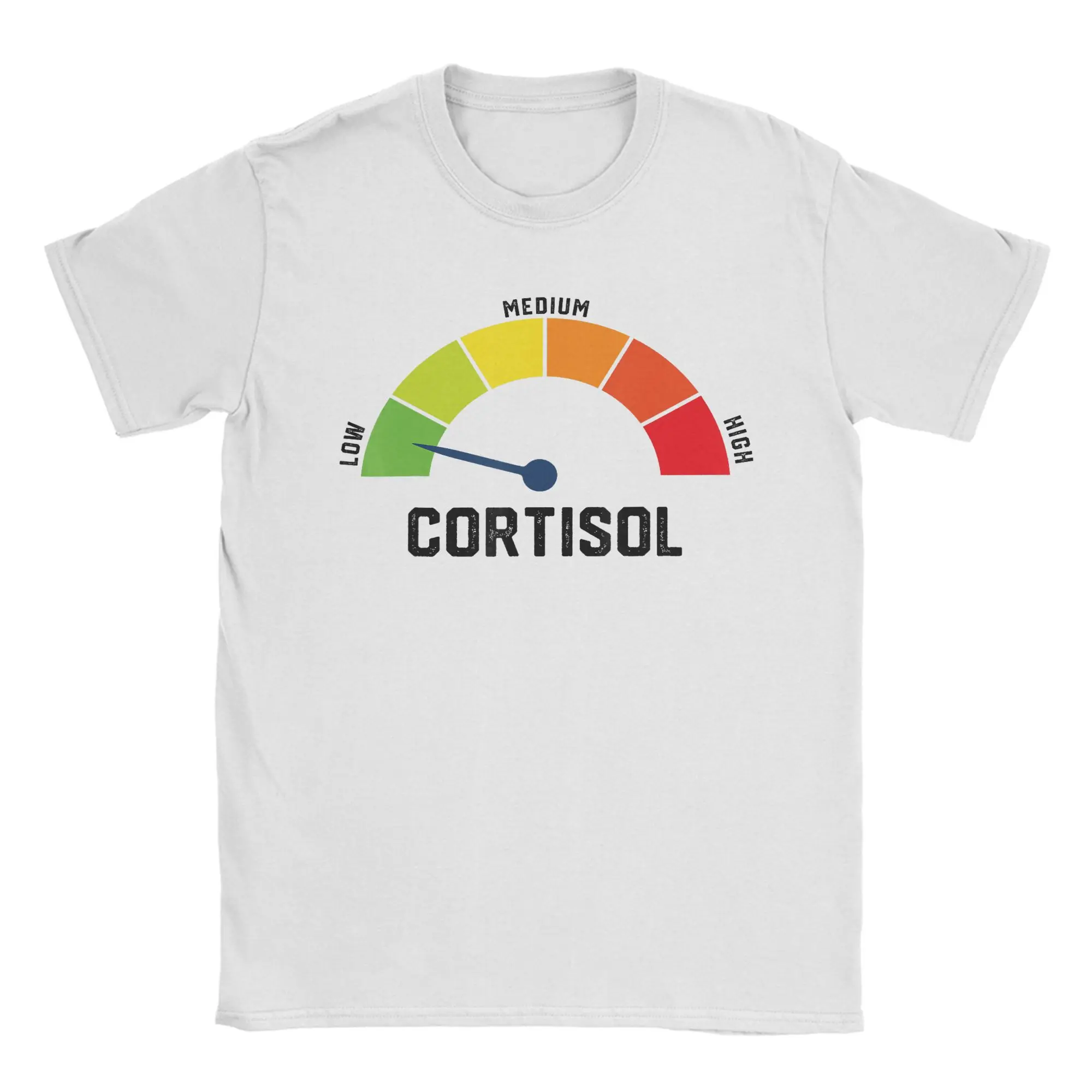 Low Cortisol Levels v Meme T Shirts Men's  100% Cotton Leisure T-Shirt Crewneck  Tee Shirt Short Sleeve Clothing Big Size