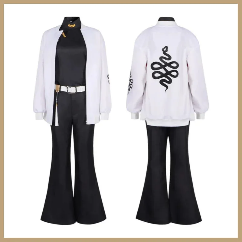 مانغا Gokurakugai تاو ساوتومي تأثيري حلي الأبيض زي بيسبول معطف Bootcut شعر مستعار امرأة مثير هالوين عيد الميلاد ؛ 3 ، c'5.b ؛ 8' #3