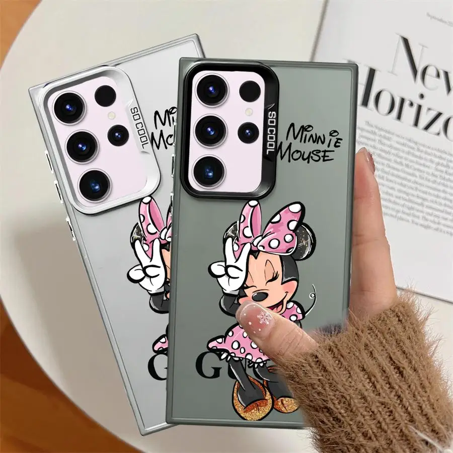 Casing Soft Shell untuk Samsung Galaxy S25 S23 S20 FE S24Ultra S22 Ultra S24 FE Note 20 Ultra S21 S25Plus Fashion Mickey Minnic