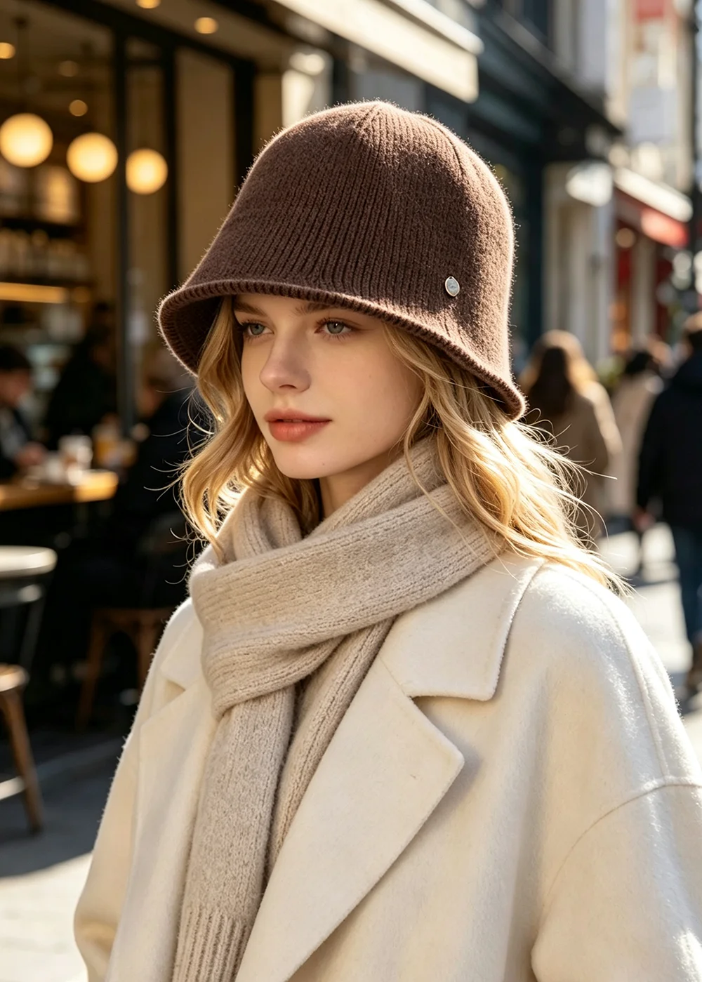 2026 New Autumn Fisherman Hat For Woman British Retro cotton thread Basin Cap Solid Color Winter Warm Lady Bucket Hats Visors