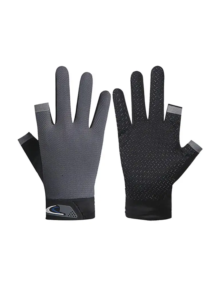 AliExpress Shunmaii 1 Pair Winter Fishing Gloves 2 Cut Fingers Sport Cycling Mitten Men Women Breathable Anti-slip Fishing Wear for Pesca Fitness