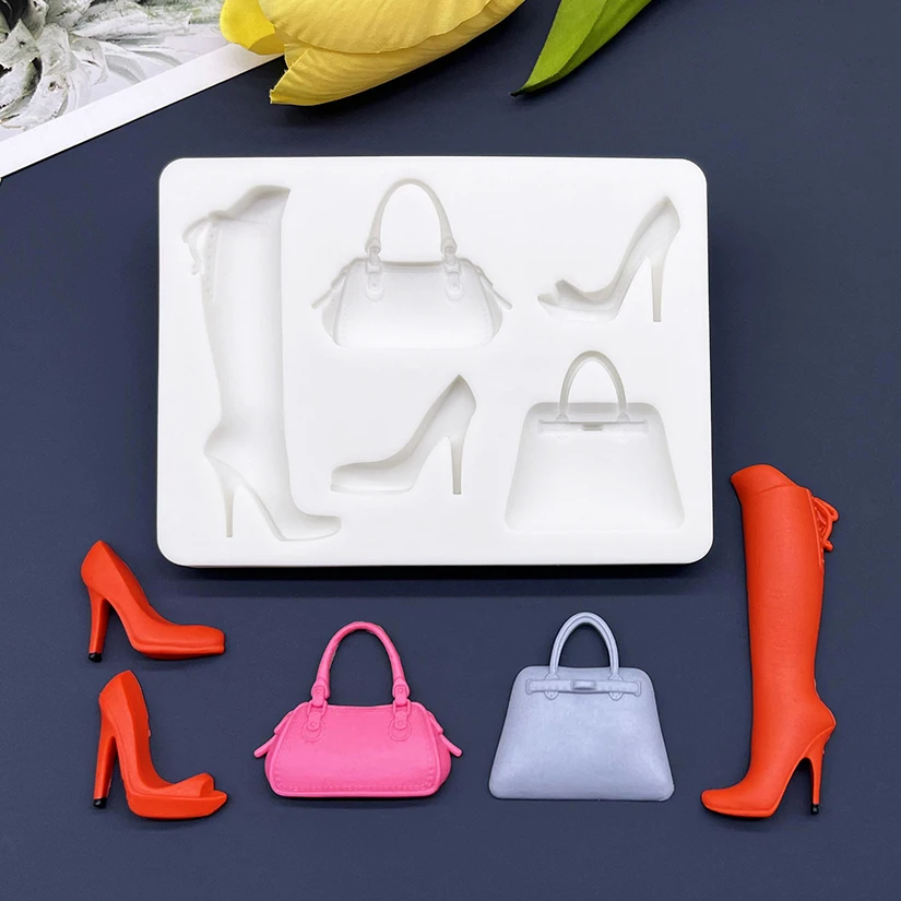 Handbag High Heels Silicone Cake Baking Mold Sugarcraft Chocolate Cupcake Resin Tools Fondant Decorating Tools