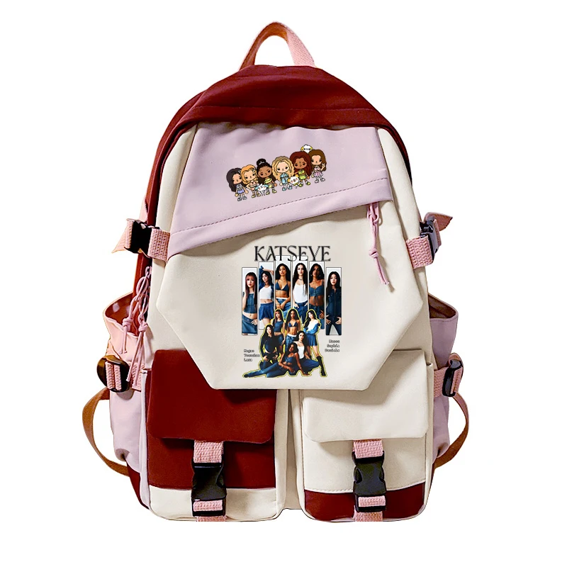 Global Group KATSEYE Printed Backpack for College Students Large Capacity School Bag Women Laptop Bags Boys Girls Bookbag Gift