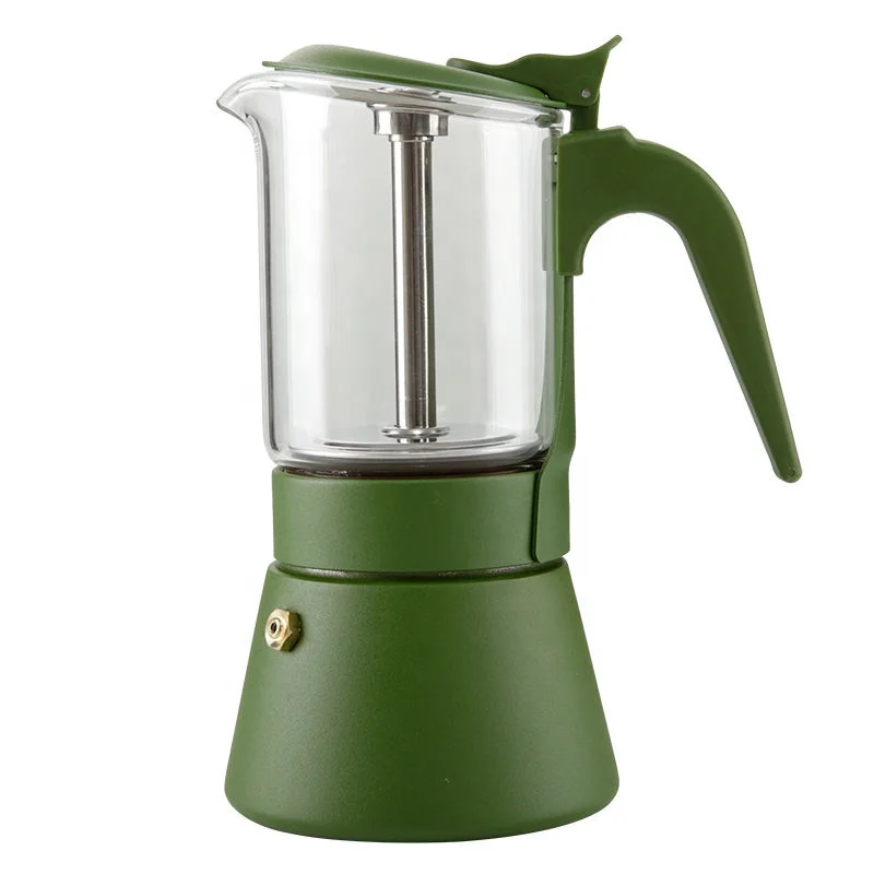 

Новый современный высококачественный стеклянный кофейный мока для эспрессо, индукционный мока-горшок