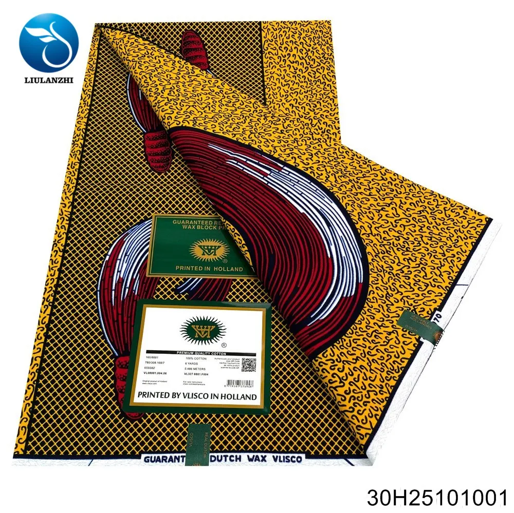 

2025 New Nigerian Pure Cotton Ordinary Dutch Batik Printed African Fabric Exquisite Party Dress 30H251010