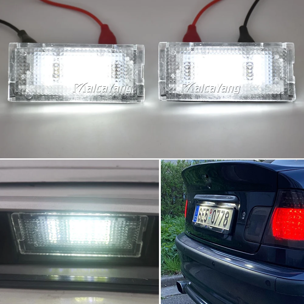 Para BMW Serie 3 E46 Sedan Touring Estate compacto blanco 2 uds luces de matrícula lámparas de matrícula CANBUS coche sin Error