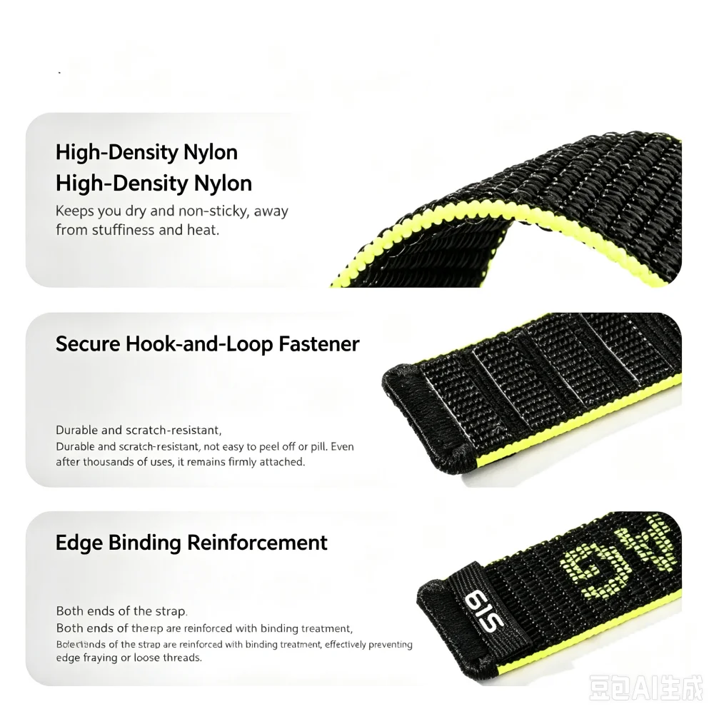 High Density Nylon Strap 22MM Universal wristband Sports Bracelet Watch Accessories For Garmin 255/265/965 Fenix 8