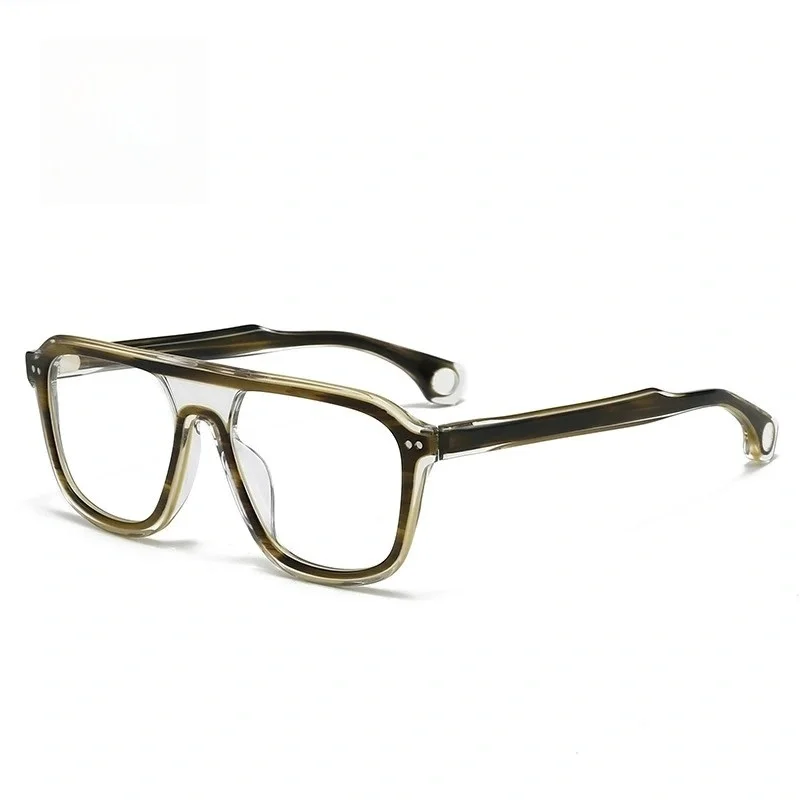 Оптические комбинированные цветные ацетатные квадратные очки Belight с двойным мостом в форме авиатора, ретро винтажные очки BURNHAM