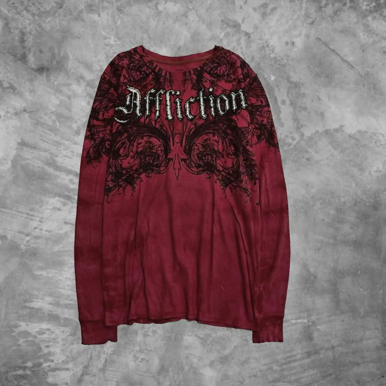 

Красная футболка с длинным рукавом и принтом в стиле ретро 90-х годов, уличная футболка в стиле хип-хоп в стиле Харадзюку, мужские модные готические повседневные топы из чистого хлопка