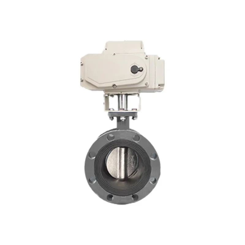 Flange electric rubber-lined butterfly valve D941J, for pipes in cast steel chemical plants, resistant to weak acid erosion