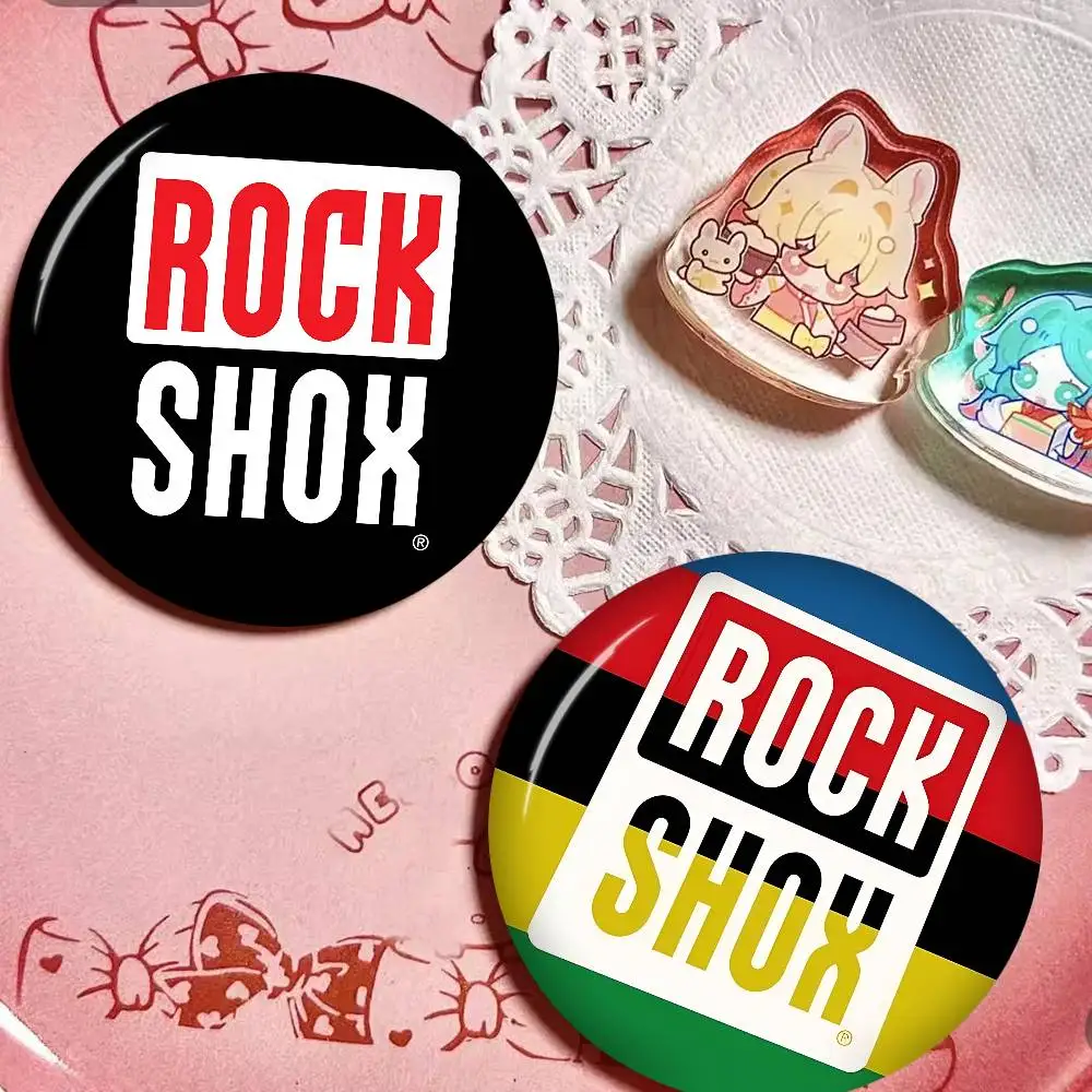 R-Rock-Shox 32/44/58MM Customizable Button Pins Cute Funny Creative Badge Jewelry Decor Gifts for Friends