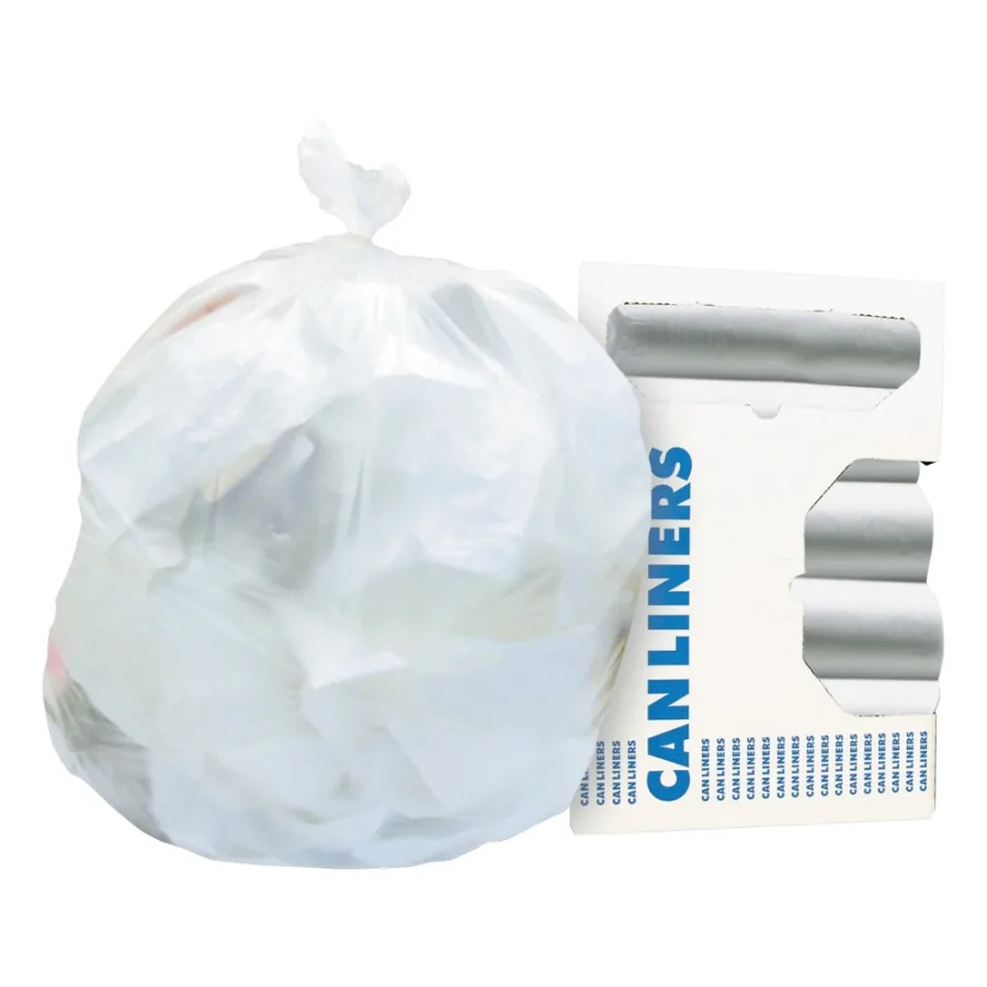 

Heritage High-Density Coreless Trash Bags 20-30gal 10 mic 30 x 37 Natural 500/Carton Ideal for Heavy-Duty Waste Management in C