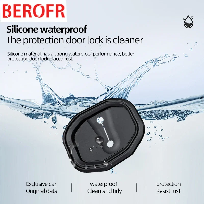 4pcs Car Door Mute Damping Cushion Silicone Car Door Lock Buckle Anti-collision Protective Cover For Leading Ideal One li l9 I7