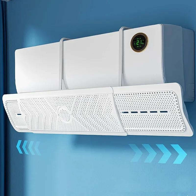 Adjustable Air Conditioner Deflector Retractable Anti Direct Blowing Shiel Anti Blast Baffle Wind Direction Telescopic Registers