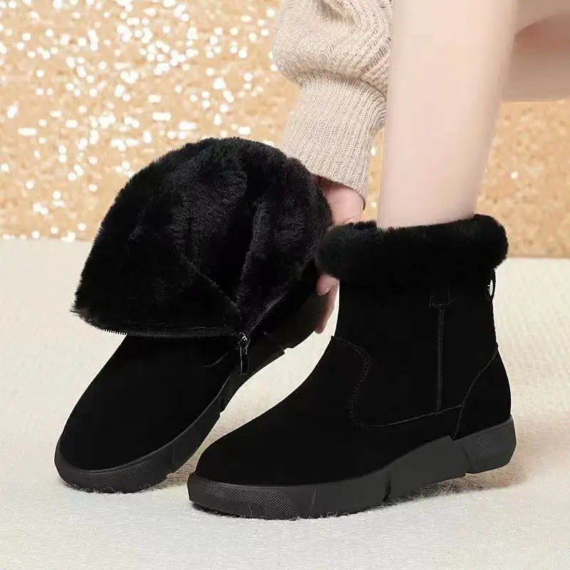 

Women's Snow Boots Winter Shoes New Shearling High Top Cotton Boots for Women Soft Sole Non Slip Thickened Plush Warm Snow Boots