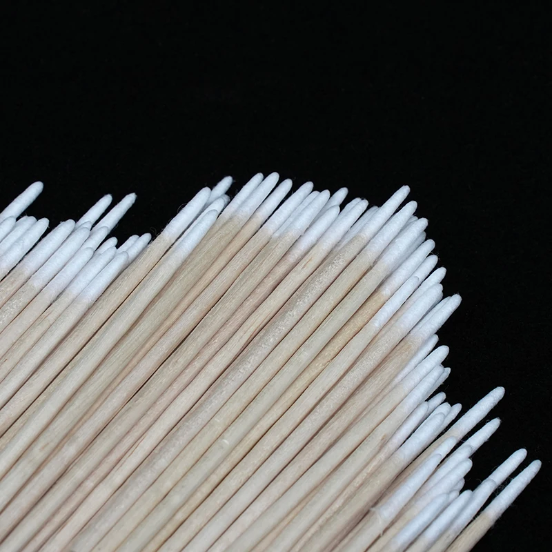 300Pcs Nails Wood Cotton Swab Clean Sticks Nail Polish Remover Art Tools Wooden Cotton Head Manicure Corrector Nail Polish Tool