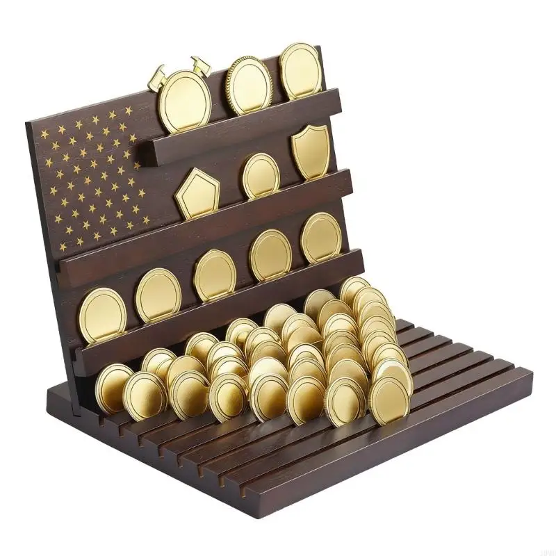 Antique Wooden Presentation With 80 Secure Spaces And Elegant Hardwood Finish For Collectors JOMD
