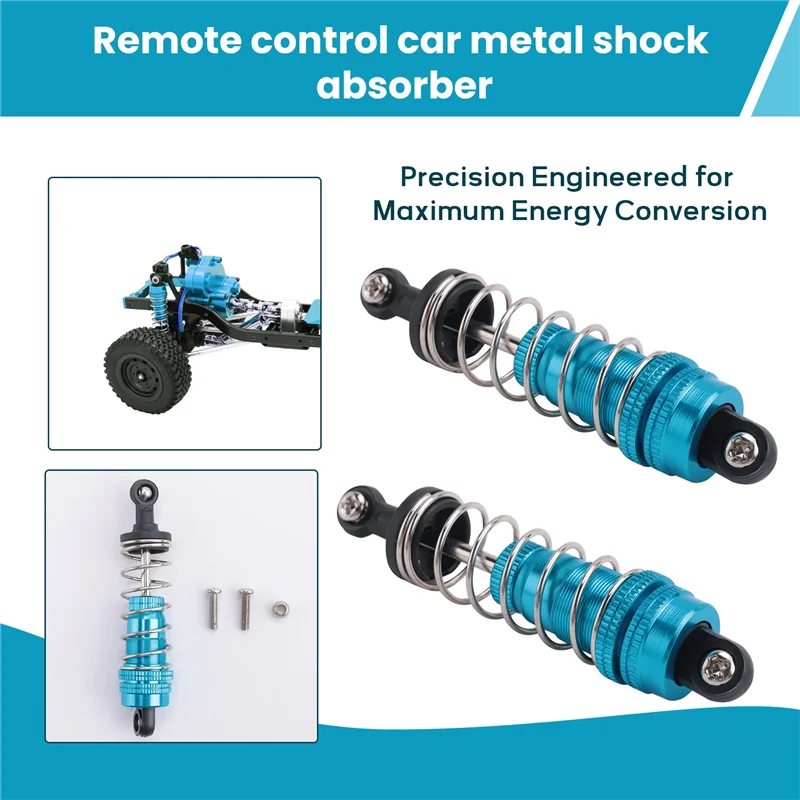 4 個金属ショックアブソーバーダンパー交換アクセサリー Wltoys 144001 1/14 4WD RC ドリフトレーシングカーパーツに適合