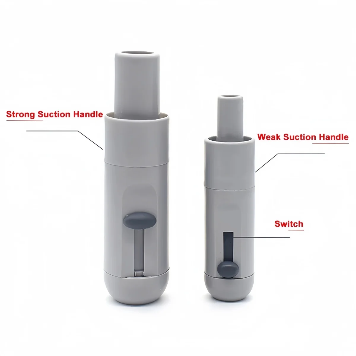 4Type Dental Saliva Swivel Suction Handle with Adjustable Valve Strong Weak Suction Plastic Adapter Accessories