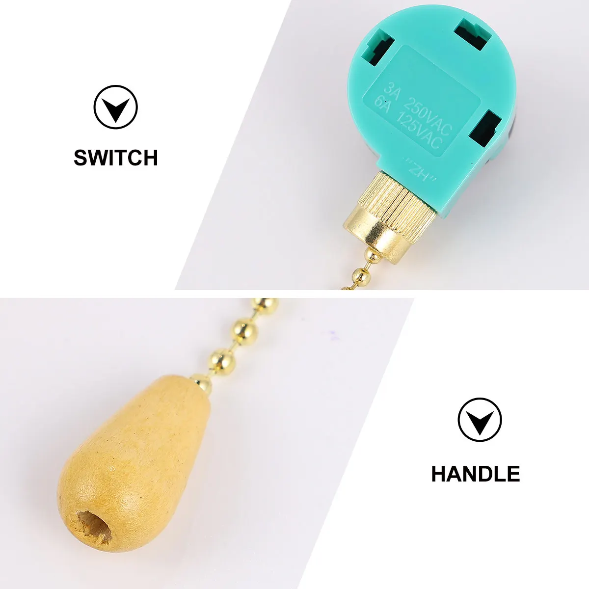 Ceiling Fan Pull Chain Switch Replacement Electrical Light Control Wire Terminal for Lamps and Fans
