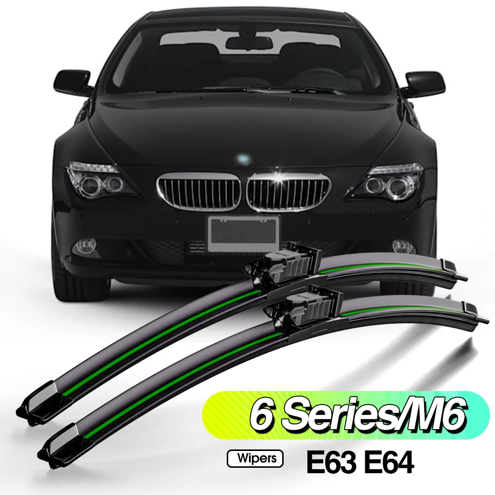 

For BMW 6 Series M6 E63 E64 2003-2010 2pcs Front Windshield Wiper Blades Windscreen Window Accessories 2004 2005 2006 2008 2009