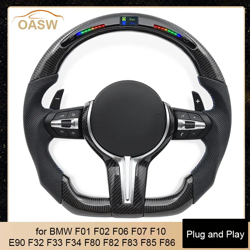 

Карбоновый автомобильный руль для BMW F01 F10 F20 F30 F32 M4 F82 335i E90 F91 F92 325i M5 550i F83 428i X3 F13 E82 E87 E88 E90 E92