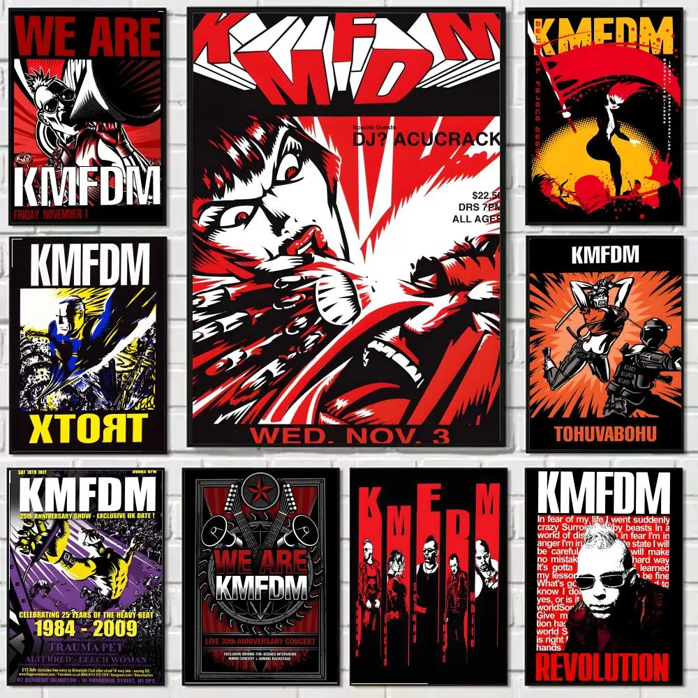 Póster de álbum Rrecord Adios K-KMFDM, pegatinas decorativas para pared, Mural, impresión fotográfica para decoración del hogar, sala de estar y pasillo
