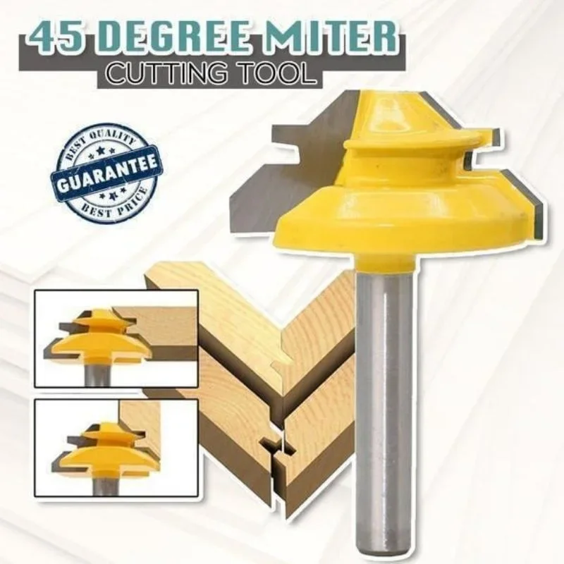 

45 °Miter Router Bit Right Angle Mortise and Tenon Cutter Splicer 1/2 Inch Shank Mortise and Tenon Router
