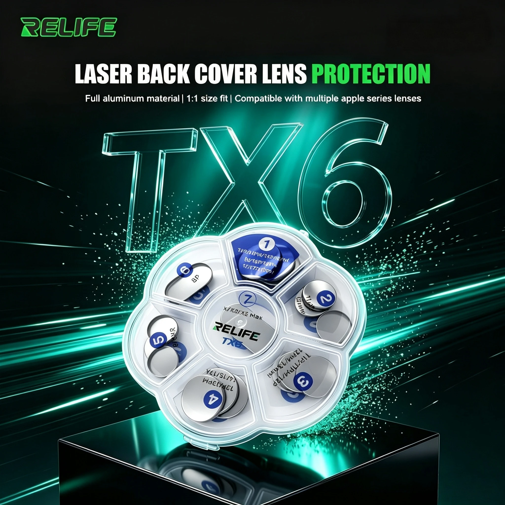SUNSHINE TX6 laser removal back cover lens protection set, all-aluminum 1:1 matching, suitable for multiple IP series lenses