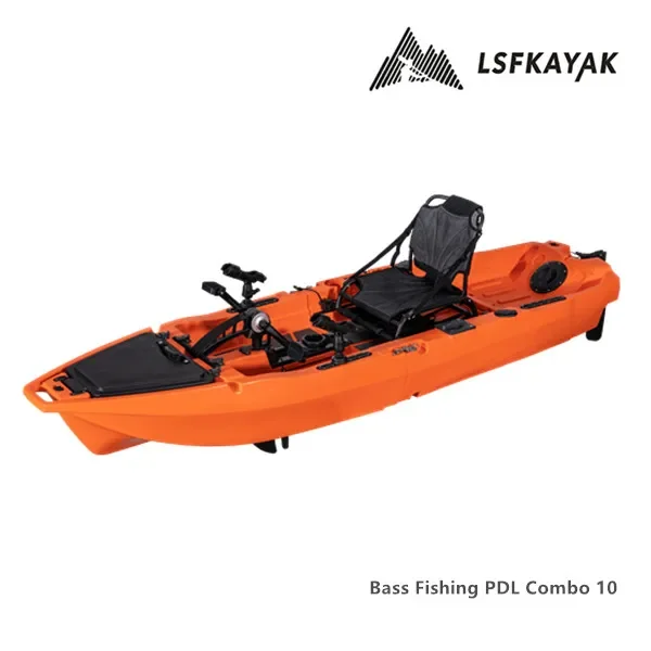 Pedal pancing plastik Solo 10 kaki, pijakan kaki Kayak Modular untuk 1 orang untuk memancing perahu Kayak