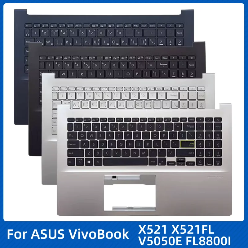 New For ASUS vivobook 15X X521 X521FL V5050E FL8800I Laptop with US Keyboar Palmrest Upper Top Cover Computer Replacement Shell