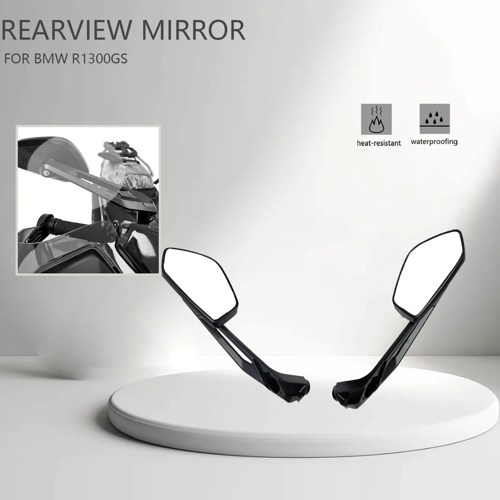 

Rearview Mirror For BMW R 1250 GS R1300GS R1200GS LC ADV Adventure S1000XR F900R/XR F850GS F750GS Aluminum Adjustable Rear