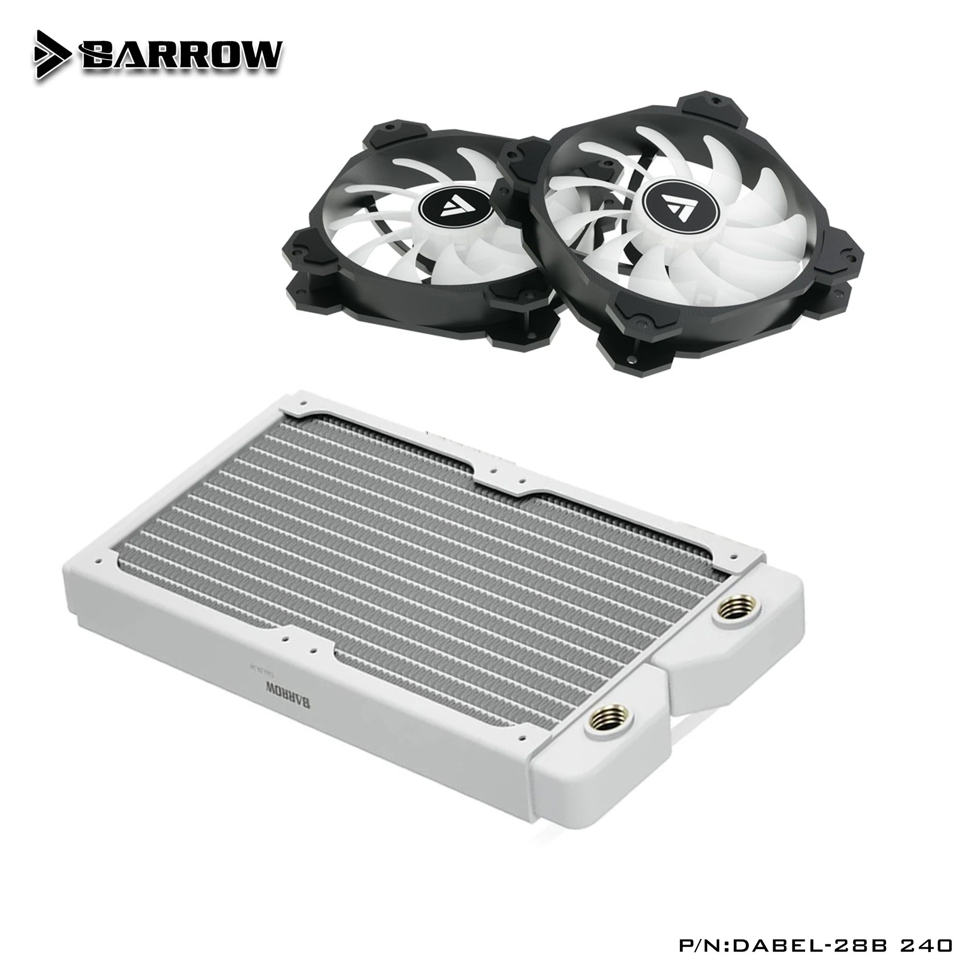 BARROW 240/360mm Water Cooling Computer Radiato with  fans  28mm Thick Copper Heat Exchanger for CPU Water Cooler