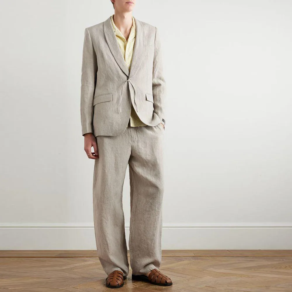 

Стильные мужские костюмы высокого качества, комплект из 2 предметов, куртка, брюки, одна пуговица, официальная мужская одежда на заказ, классическая мода 2025 года