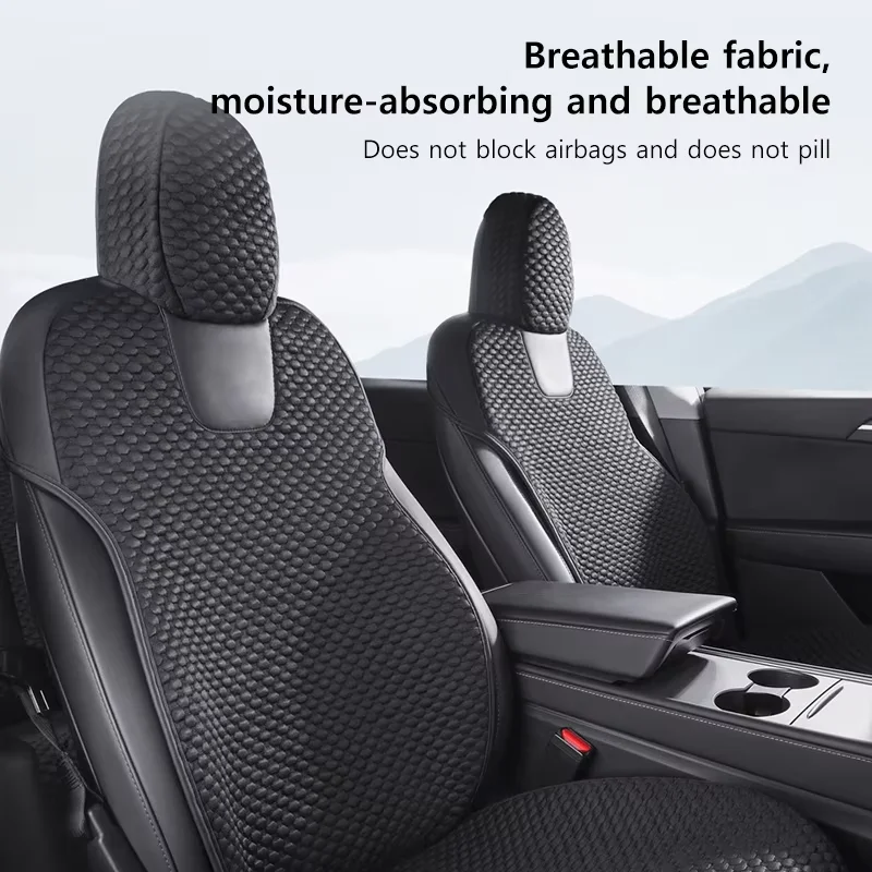 Car Seat Cover for Tesla Model Y 2017-2024 Model 3 2021-2025 Polyurethane Breathable Waterproof Sweat Car Seat Protector Part