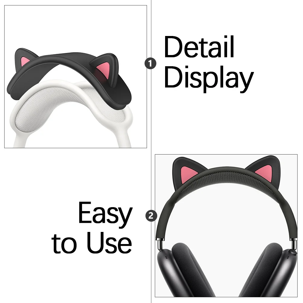 

Silicone Headphone Protective Cover Wireless Headset Protector Max Headband Beam Dust Proof Cute Shape Compatible