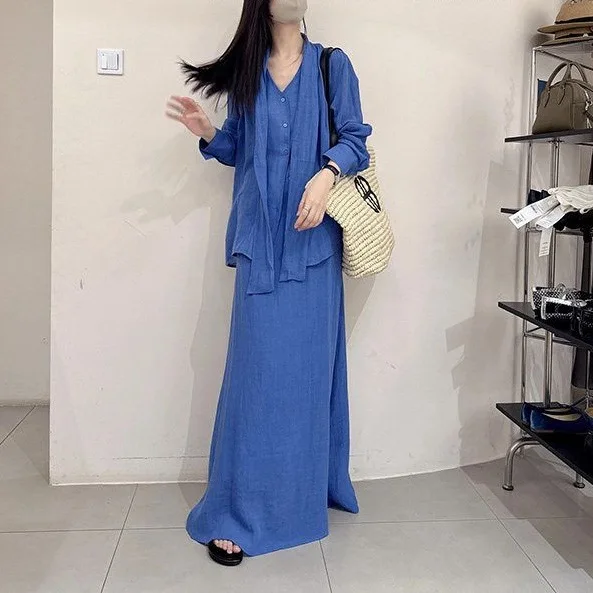 

Summer Vacation Style Shirt Set with Sash Half Skirt Two Piece Suite Commute Lazy Elegant Retro Feel Casual Sportswear