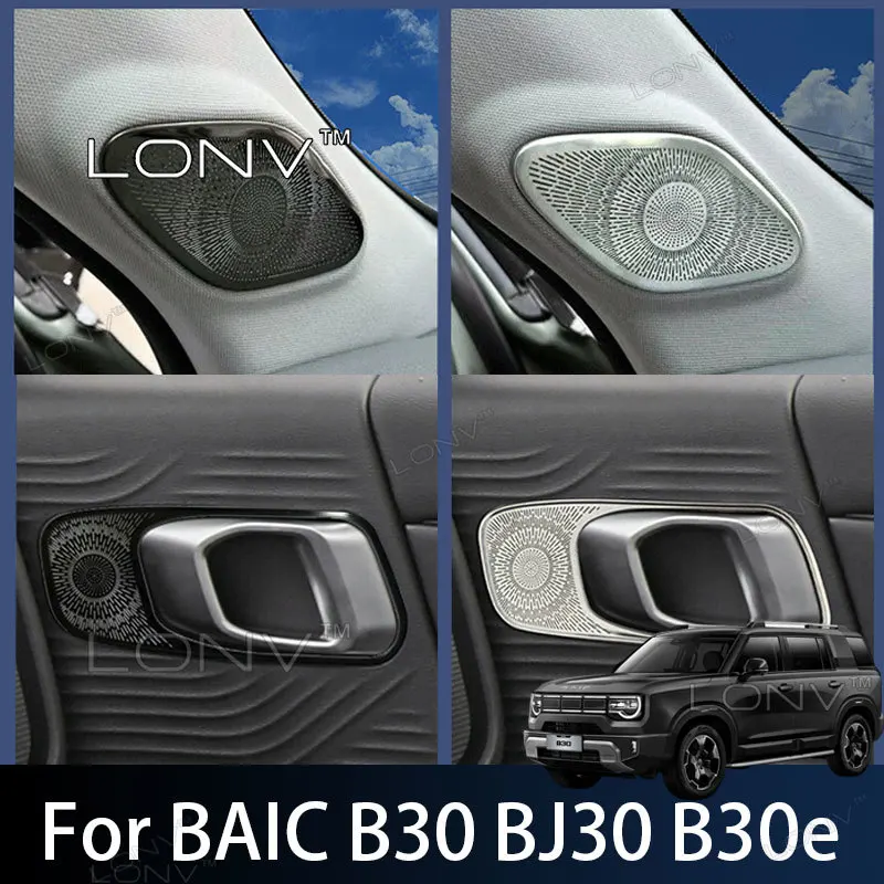 For BAIC B30 BJ30 B30e 2026 2027 2025 Car Trim Door Handle Covers Door Bowl Vent Speaker Covers Interior Stickers Accessories