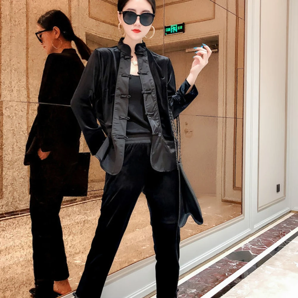 

Black Outerwear Clothing Women's Blazers Skinny Female Coats and Jackets Solid Korean Winter Classic Suit Fashion Outdoor Bring