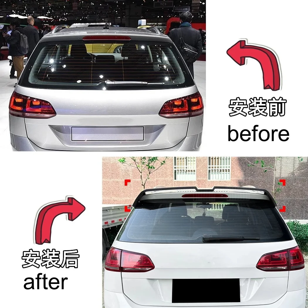 Para Volkswagen vw Golf 7 Station wagon barniz de estufa modificado ala trasera de coche conjunto de alerón trasero accesorios para automóviles