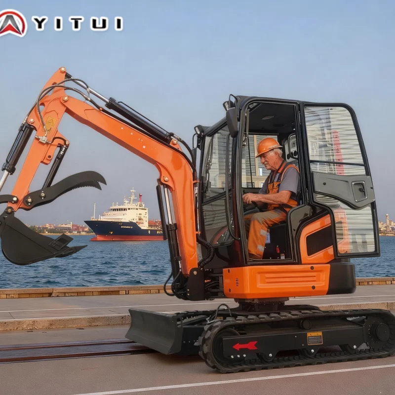 Customized Mini Excavator Small Digger with Hydraulic System for Garden Construction Farm & Landscape Projects - view 2