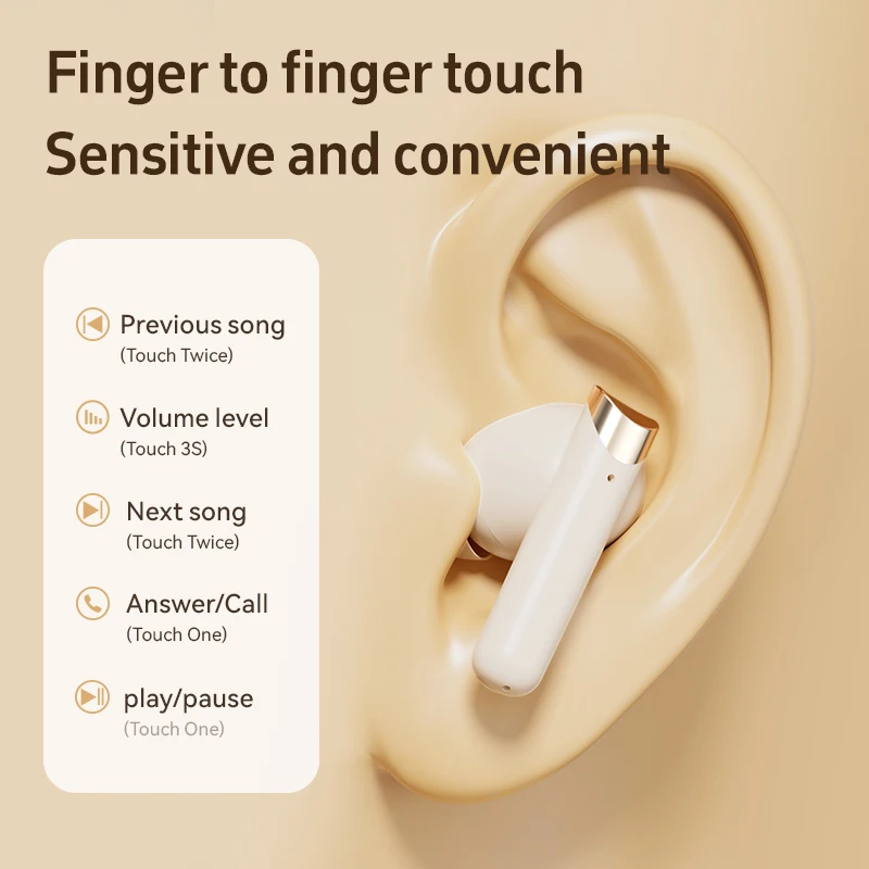 TWS Wireless Earphone  Active Noise Cancellation Headphone With Touch Control LED Screen Bluetooth Earbuds In Ear Sports Headset