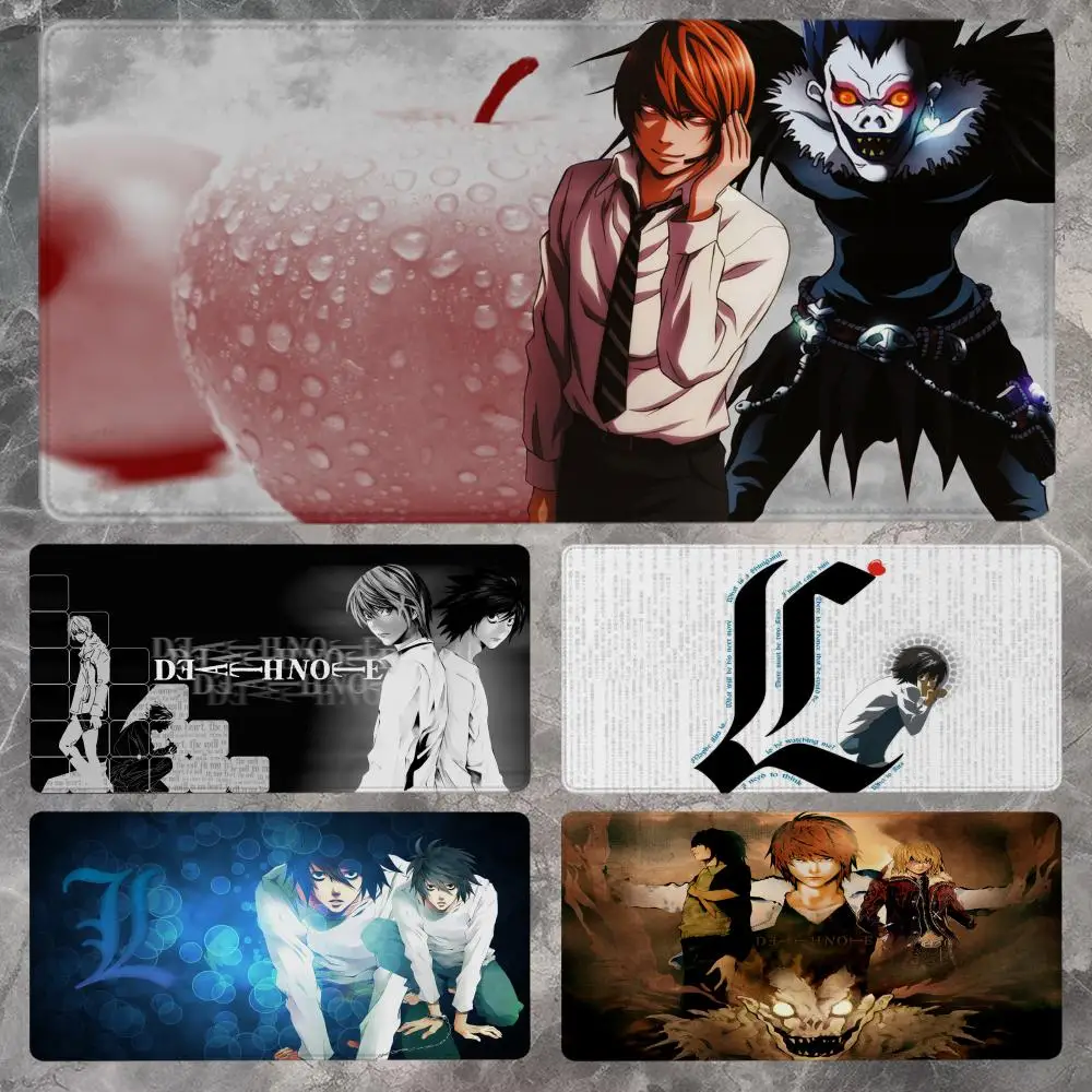 Anime Death Note Mauspad, 90 x 40 cm, rutschfestes Gaming-Mauspad, Gamer, E-Sport-Mauspad, Spiel, mechanische Tastatur, XXL-Schreibtischunterlage