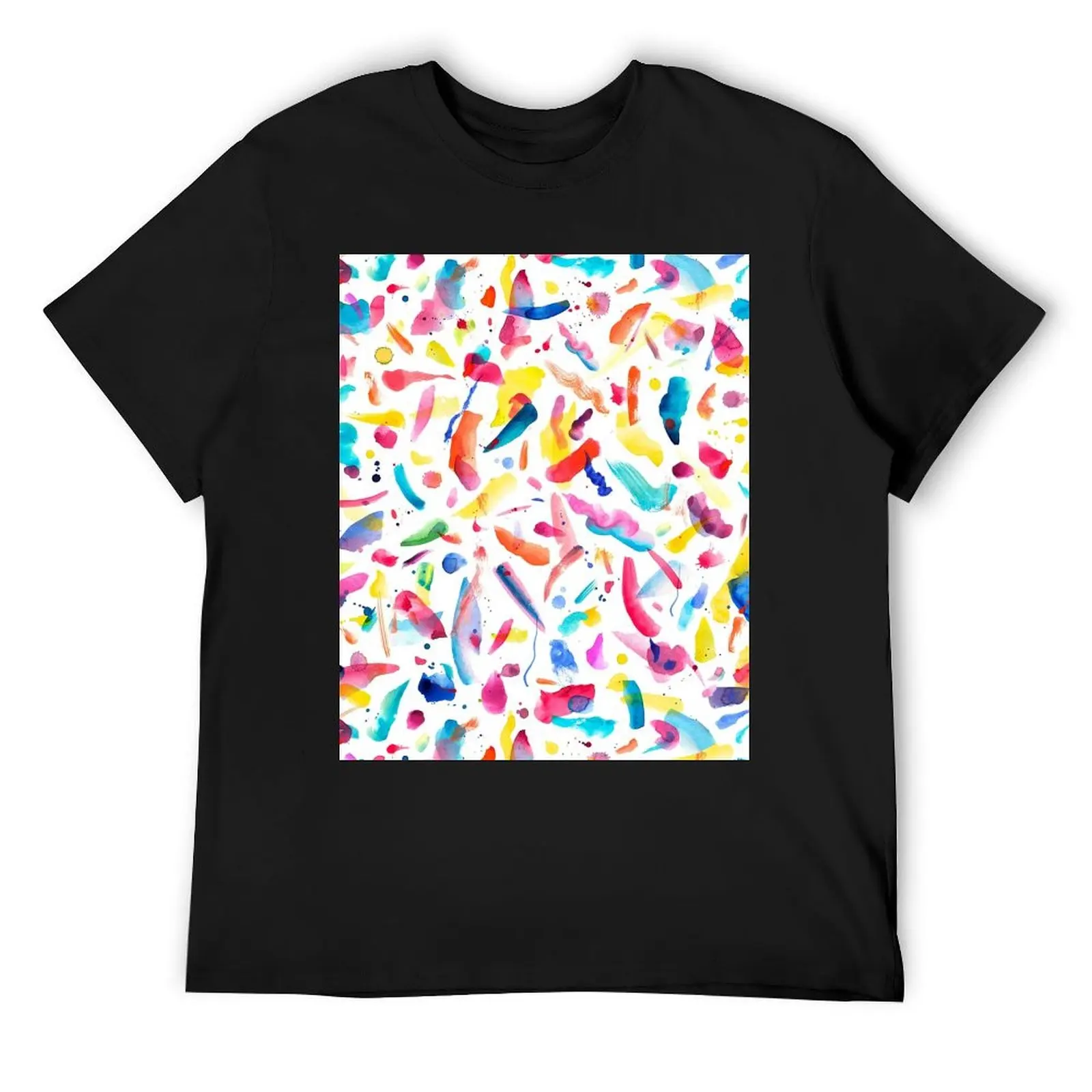 Summer Abstract Color Splashes T-Shirt quick-drying graphics mens champion t shirts