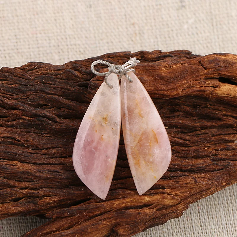 B&F Pink Opal  Earring Beads for Jewelry Making, Handmade Natural stones beads, Stones for jewelry Making Supplies