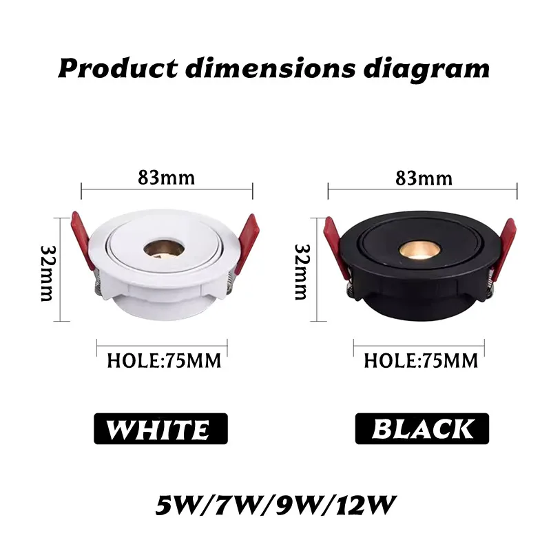 Ultra-thin LED Pendant Lights with Small Angles of 5°, 8°, 10°, 15° for Tea Room Atmosphere, Dining Table and Wardrobe Lighting.