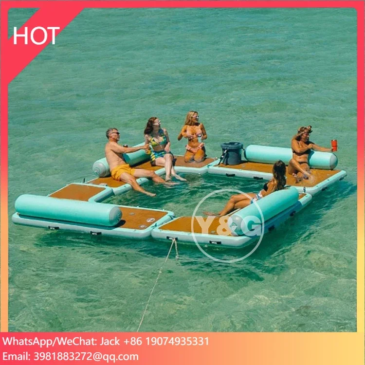 Y&G Factory's Big Inflatable Floating Dock Floating Water Platform For Boat And Inflatable Water Amusement Facilities
