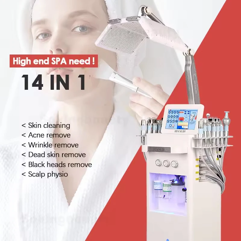 LED Hydrotherapy Equipment for Skin Cleansing Whitening Multifunctional Skin Regeneration Acne Removal Beauty Facial Care