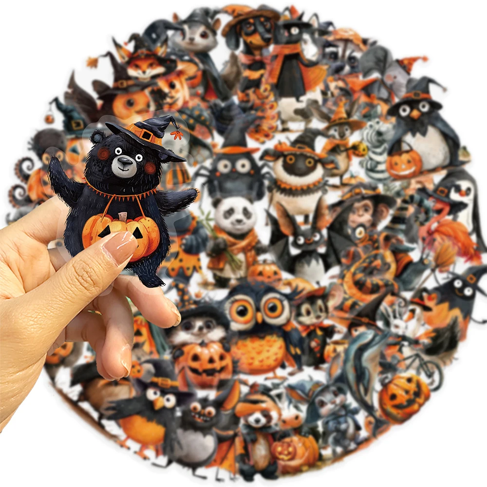 10/30/50 Stuks Leuke Halloween Cross Dressing Dieren Stickers Creatieve Graffiti Huisdier Decals Speelgoed Diy Bagage telefoon Dagboek Kid Sticker